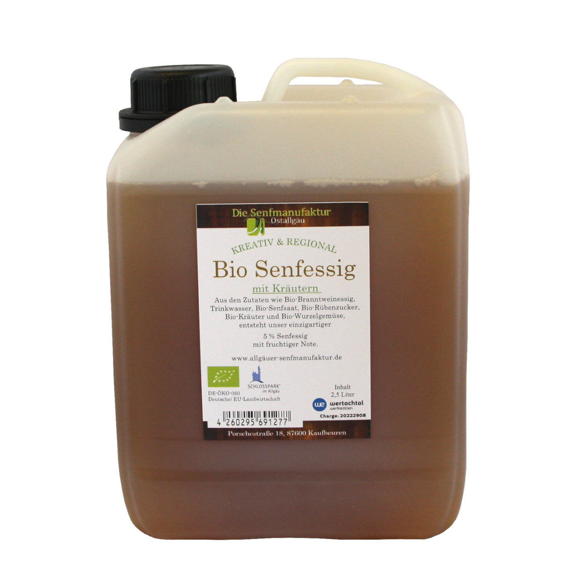 Senfessig Kräuter 5% Säure Bio